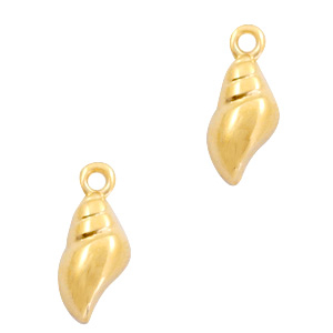 DQ European metal charms shell Gold (nickel free)