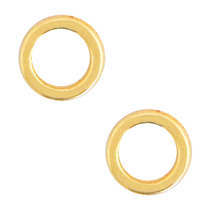 DQ European metal findings ring 6mm Gold (nickel free)