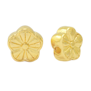 DQ European metal beads flower Gold (nickel free)