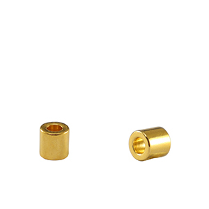 DQ European metal beads tubes Gold (nickel free)