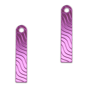 Statement charms bar wave Metallic Lilac Purple