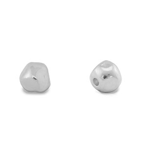 DQ European metal beads cube Antique Silver (nickel free)