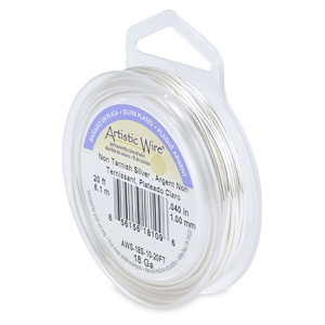 18 Gauge Artistic Wire Silver Plated Tarnish Resistant Silver
