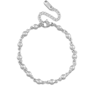 Stainless steel bracelets with ball Silver