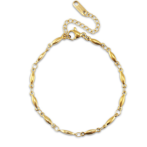Stainless steel bracelets oval Gold