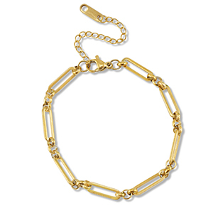 Stainless steel bracelets chain link Gold