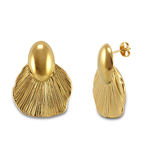 Stainless steel earrings / earpins Gold