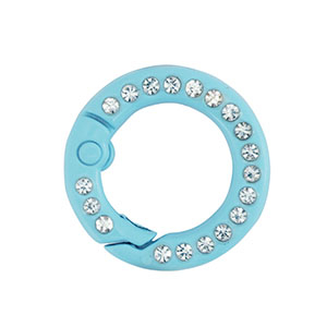 Colourful jewellery findings key chain ring Light Blue