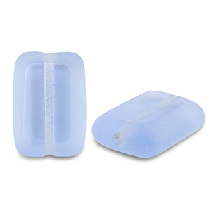 Czech Beads TCB rectangle 12x8mm Transparent Blue
