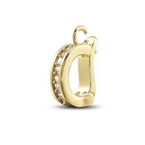 Brass TQ metal charms with loop Gold