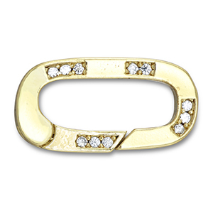 Brass TQ metal lock oval Gold