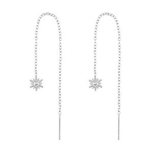 Stainless steel earrings sun Silver