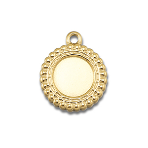 BY31&reg; Stainless steel charms with setting for SS30 flat back Gold