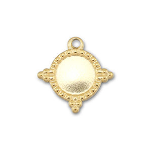 BY31&reg; Stainless steel charms with setting for SS30 flat back Gold