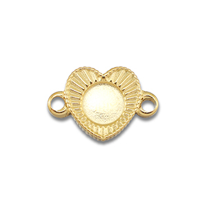 BY31&reg; Stainless steel connector with setting for SS16 flat back Gold