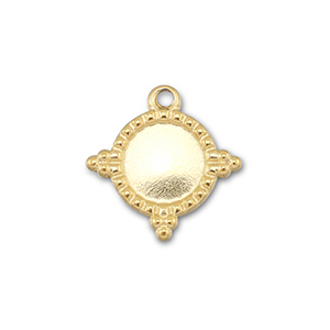 BY31&reg; Stainless steel charms with setting for SS16 flat back Gold