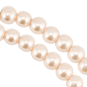 Glass pearls 8mm Beige Brown