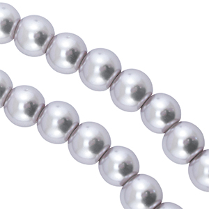 Glass pearls 4mm Grey