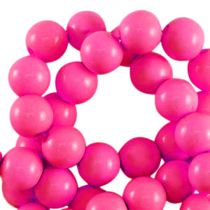 4 mm acrylic beads shiny Fuchsia Pink