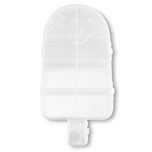 Jewellery display 9 compartment storage box ice lolly Transparent