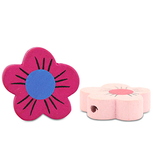 Wooden beads flower Multicolour