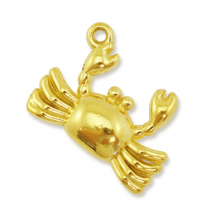 Stainless steel charms crab Gold