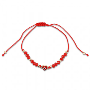 Ready-made Bracelets mixed beads Red-Gold