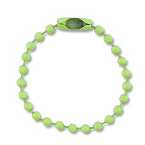 Colourful jewellery findings ball chain with clasp Green