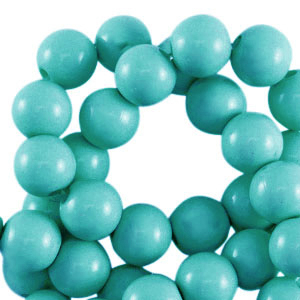 6 mm acrylic beads shiny Aqua Green