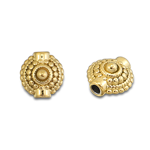 Stainless steel beads dots Gold