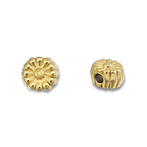 Stainless steel beads flower Gold