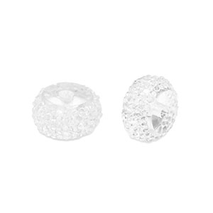 Resin beads rondelle 12mm Transparent