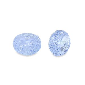 Resin beads rondelle 8mm Blue