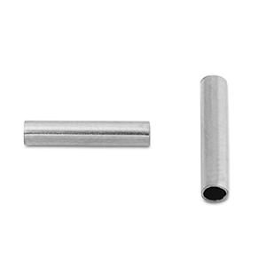 Stainless steel beads tube 8mm Silver