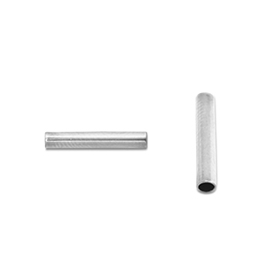 Stainless steel beads tube 5mm Silver