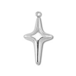 Stainless steel charms cross Silver