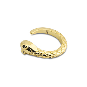 Stainless steel earrings ear cuff snake Gold