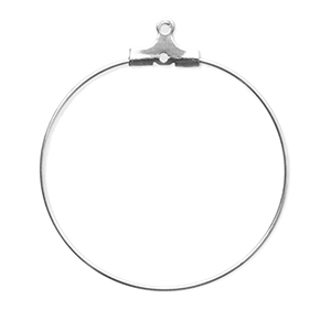 Stainless steel findings earrings charms Silver