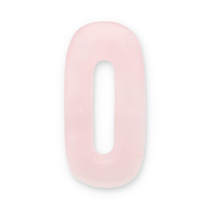 Natural stone charms Rose Quartz oval Light Pink-White