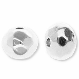 DQ European metal beads faceted cut Antique Silver (Nickelfree)