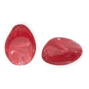 Acrylic beads drop Red-White