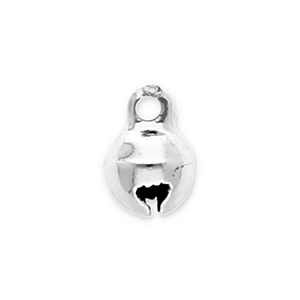 Metal charms little bells 6mm Silver