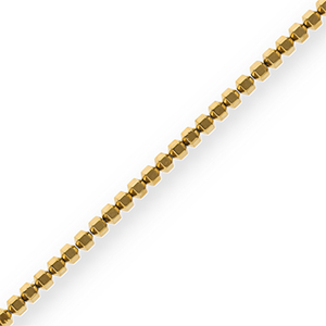 Round hematite beads hexagon Gold