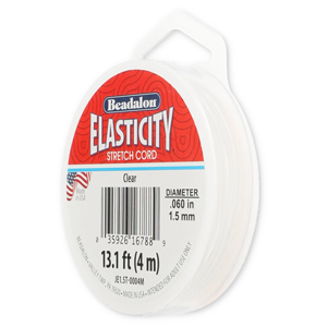 Beadalon Elastic Stringing Wire 1.5mm 4 metre Clear