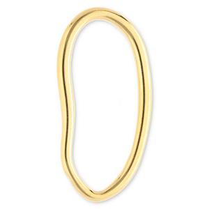 Stainless steel findings connector oval Gold