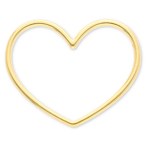 Stainless steel findings connector heart Gold