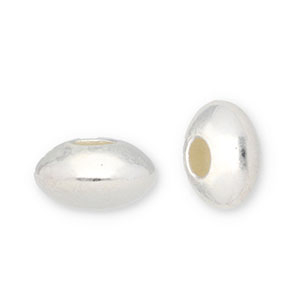925 Silver beads disc Silver