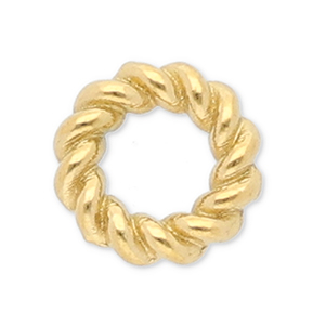 Stainless steel findings closed ring 6mm Gold