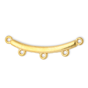 Stainless steel findings connector arch with 3 loops Gold