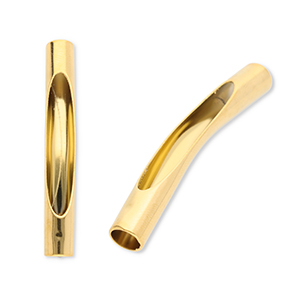 Stainless steel beads tube Gold